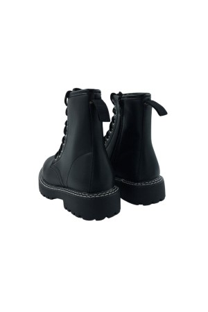 BOTIN MILITAR COSTURA BLANCA