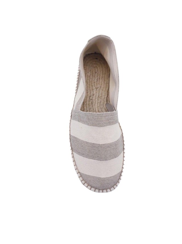 alpargatas rayas ramoncinas beige 7079