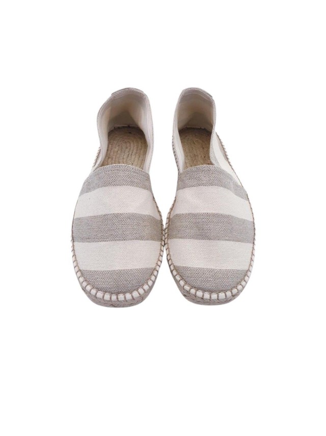 alpargatas rayas ramoncinas beige 7079
