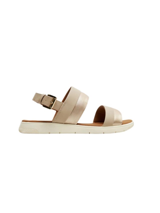 sandalias planas geox dandra beige...