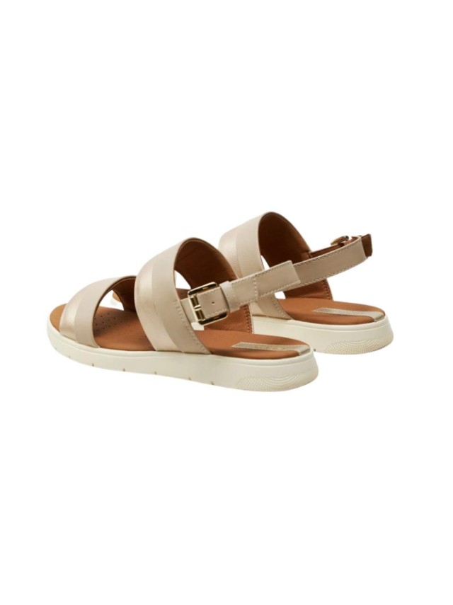 sandalias planas geox dandra beige...