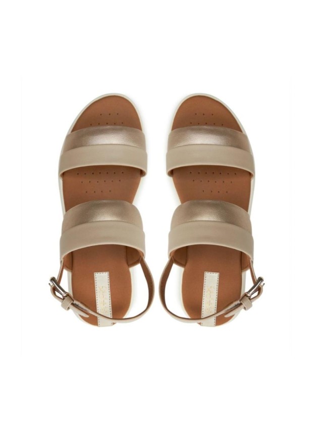 sandalias planas geox dandra beige...