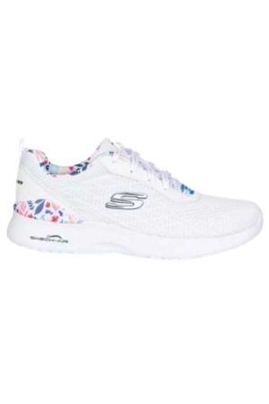deportivos fitness skechers skech-air blanco estampado 149756