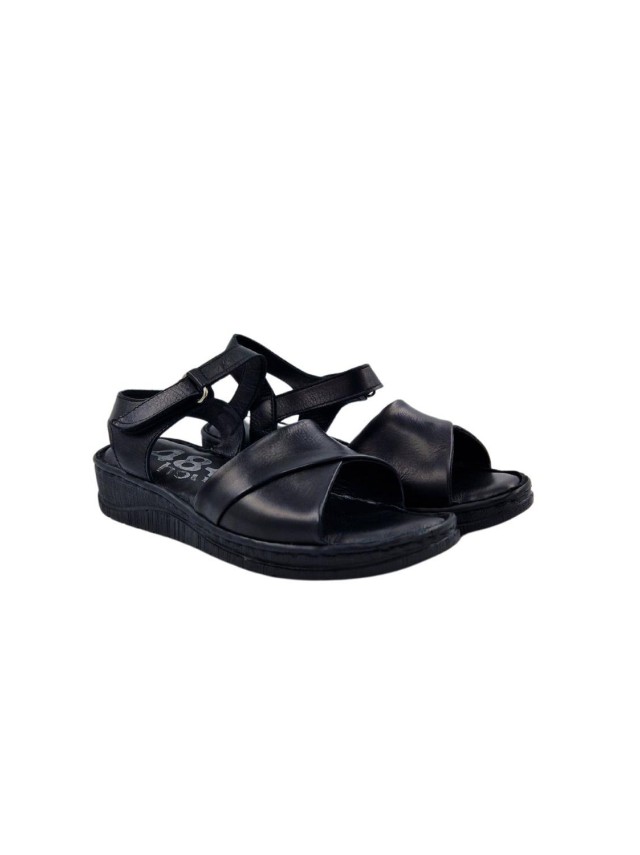 sandalias cuña 48horas negro 414301