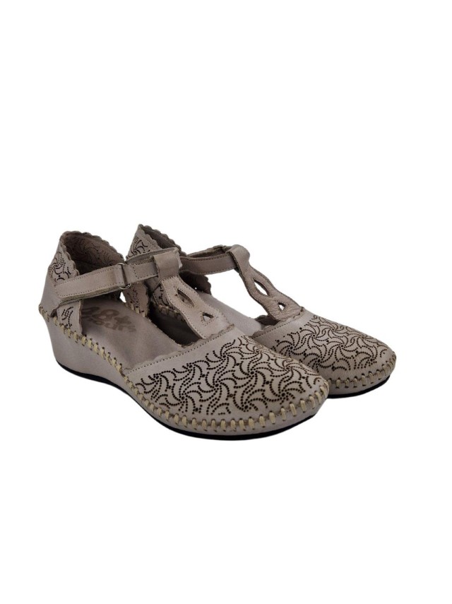 sandalias cuña 48horas tierra 414005