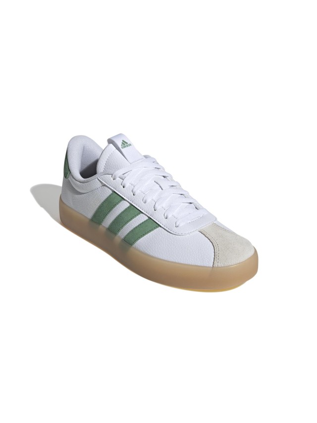deportivo casual adidas court 3.0 blanco-verde id9080