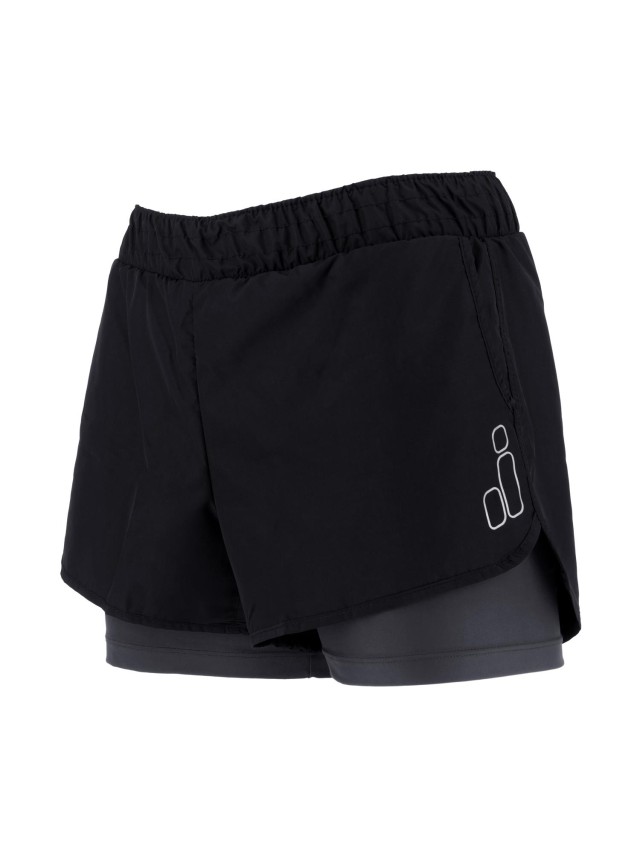 Pantalones cortor joluvi Run Duo negro 235276