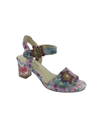 Sandalias tacon Mujer Laura Vita blanco Lucieo13