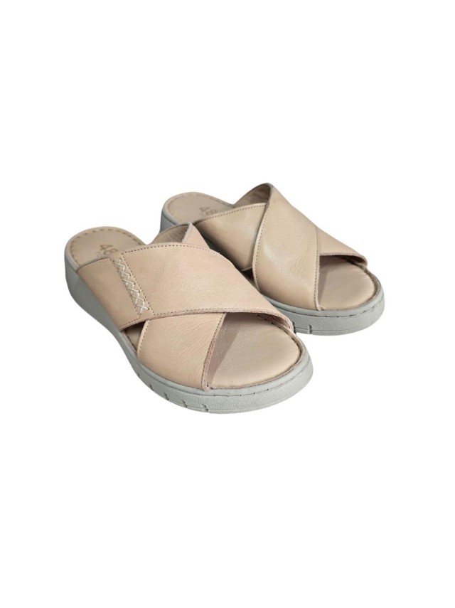Sandalias Cuña Mujer 48Hrs beige 412403