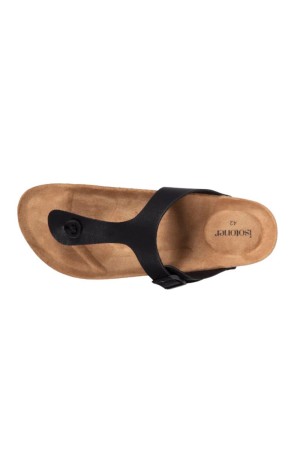 sandalias planas isotoner negro 94216