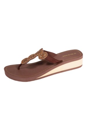 chanclas isotoner marron 94220