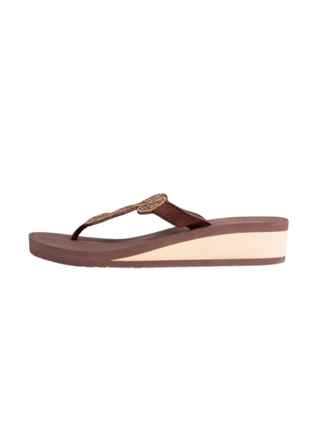 chanclas isotoner marron 94220
