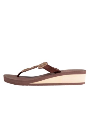 chanclas isotoner marron 94220