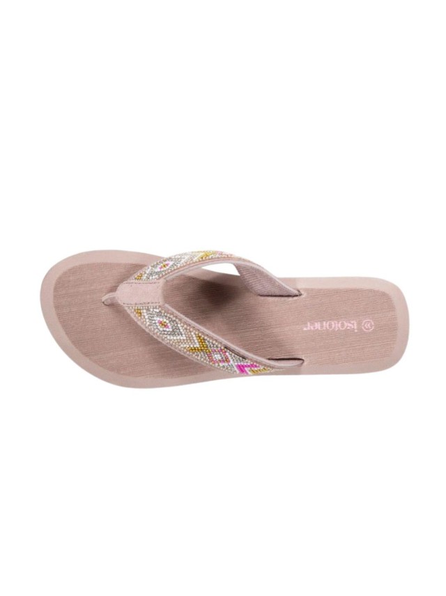 chanclas isotoner taupe 94221