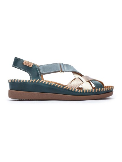 sandalias cuña pikolinos cadaques azul w8k-0741c6