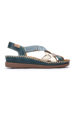 sandalias cuña pikolinos cadaques azul w8k-0741c6