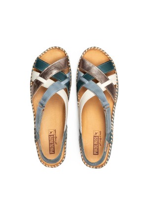 sandalias cuña pikolinos cadaques azul w8k-0741c6