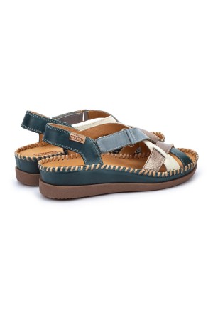 sandalias cuña pikolinos cadaques azul w8k-0741c6