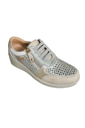 Deportivos Casual Mujer My Soft platino 24m206