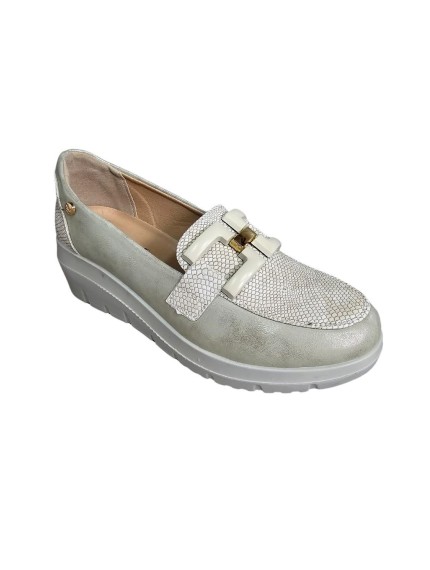 Mocasines Mujer My Soft Platino 24m310