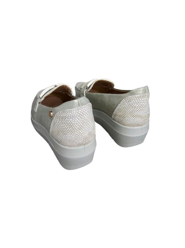 Mocasines Mujer My Soft Platino 24m310