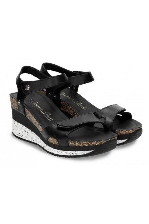 Sandalias cuña mujer panama jack negro nicasportb10