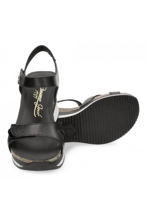Sandalias cuña mujer panama jack negro nicasportb10