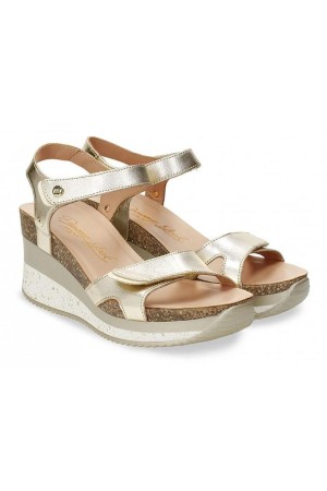 Sandalias cuña mujer panama jack oro nicasportb11