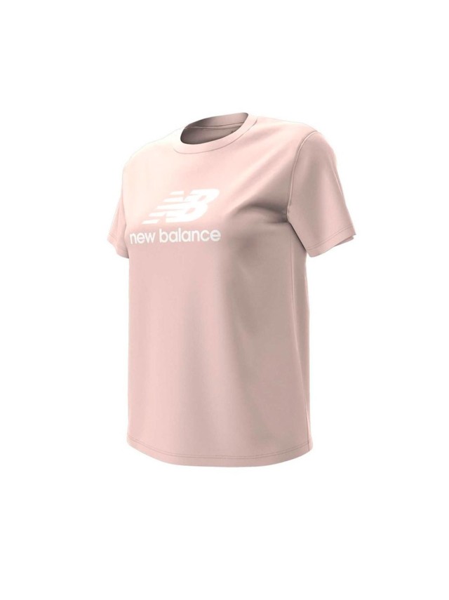 Camisetas Mujer New Balance Sport Essential Logo rosa Wt41502