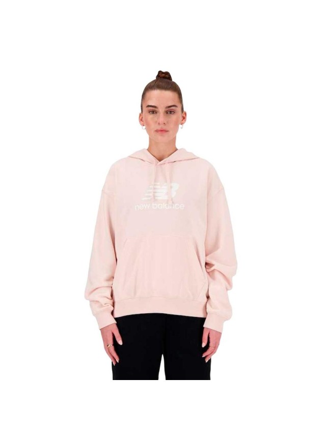 Sudaderas Mujer New Balance Sport Essential French Terry rosa Wt41504