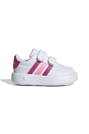 deportivos casual adidas breaknet 2.0 blanco-rosa id5279