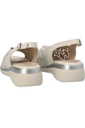 sandalias cuña pitillos crema 5593