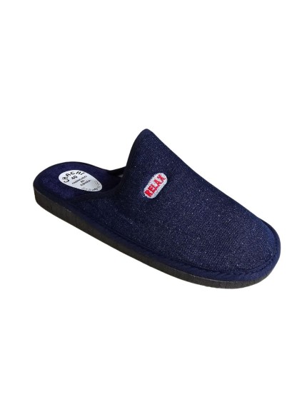 Zapatillas abiertas Hombre Alcalde bordado marino 1205