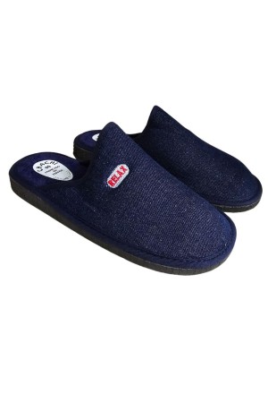 Zapatillas abiertas Hombre Alcalde bordado marino 1205