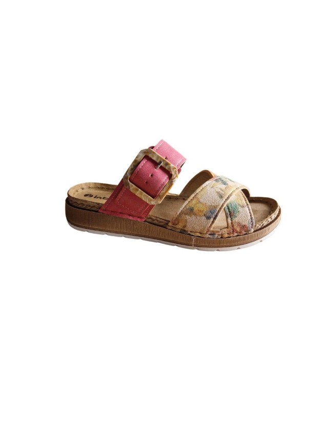 sandalias cuña inblu fucsia gs51