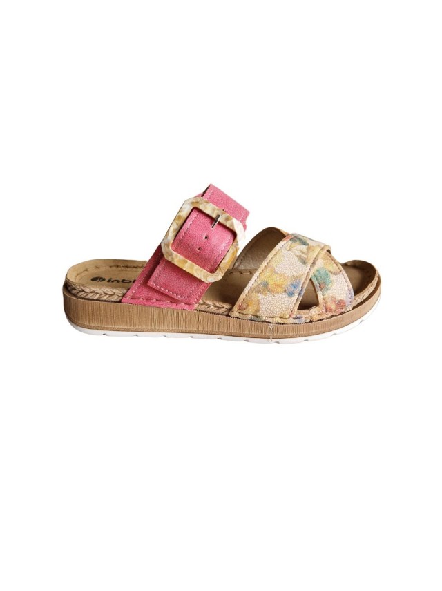 sandalias cuña inblu fucsia gs51