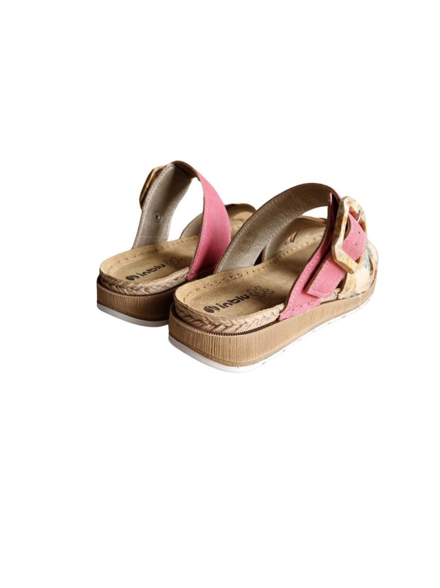 sandalias cuña inblu fucsia gs51