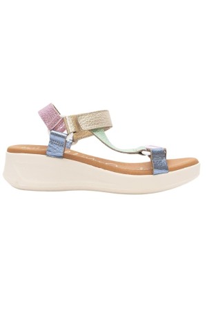 Sandalias cuña Mujer Oh my Sandals Leona rosa 5407
