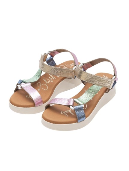 Sandalias cuña Mujer Oh my Sandals Leona rosa 5407 2