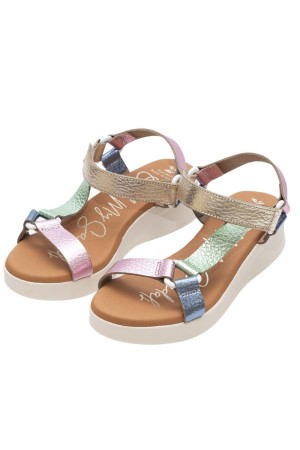 Sandalias cuña Mujer Oh my Sandals Leona rosa 5407
