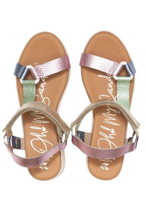 Sandalias cuña Mujer Oh my Sandals Leona rosa 5407