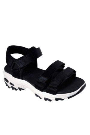 sandalias sport skechers dlites negro-blanco 31514