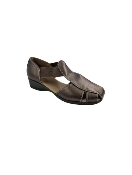 sandalias cuña bronce k091
