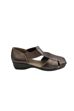 sandalias cuña bronce k091
