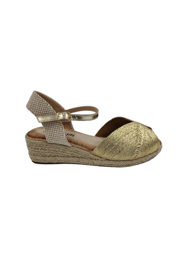 alpargatas esparto Mujer oro h529