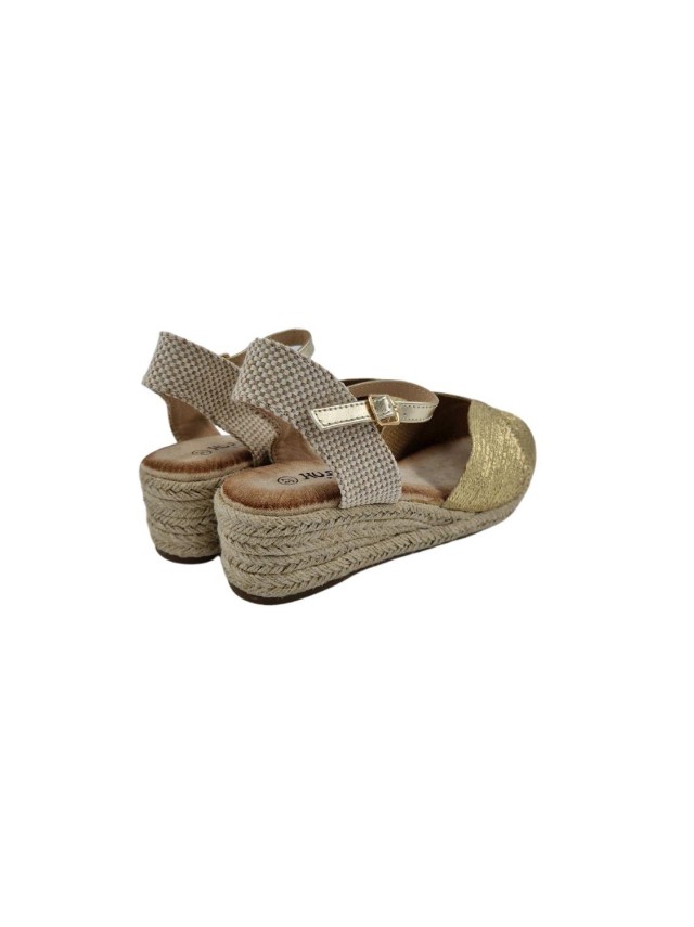 alpargatas esparto Mujer oro h529