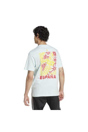 CAMISETAS HOMBRE ADIDAS ESPAÑA FAN CELESTE IY6061