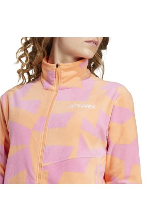 forros polares adidas w mt aop naranja-rosa ix7722