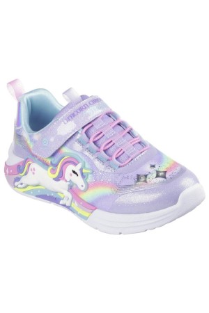 deportivos con luces skechers unicornio lavanda 302298l