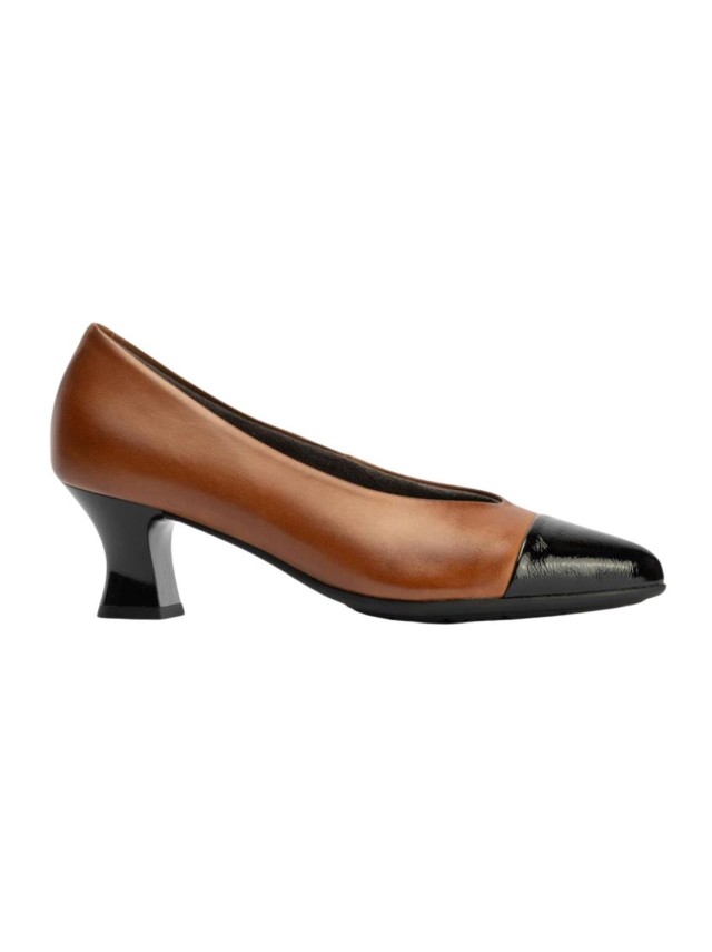 zapatos de salon pitillos cuero 10156
